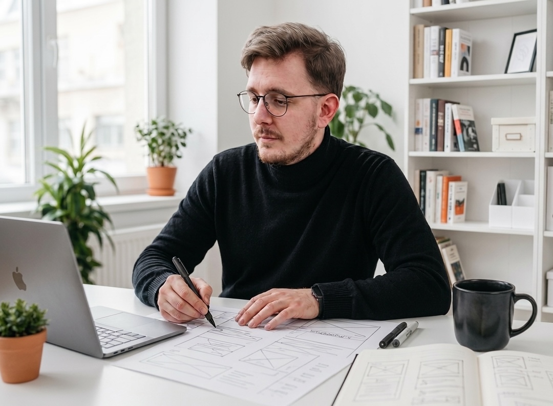 David Lehký při návrhu webu